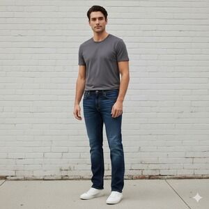 GAP Straight Fit Jeans‎ Men's 38x32 Dark Wash Classic Denim 100% Cotton Everyday